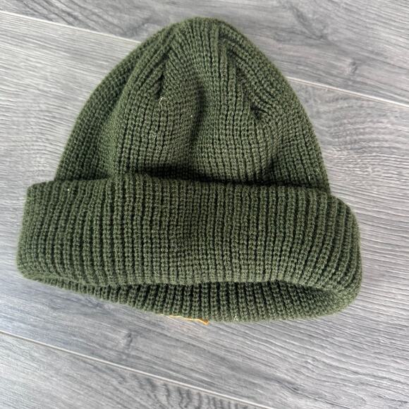 Dinosaur Patch Kids Green Winter Beanie Hat - Picture 3 of 6